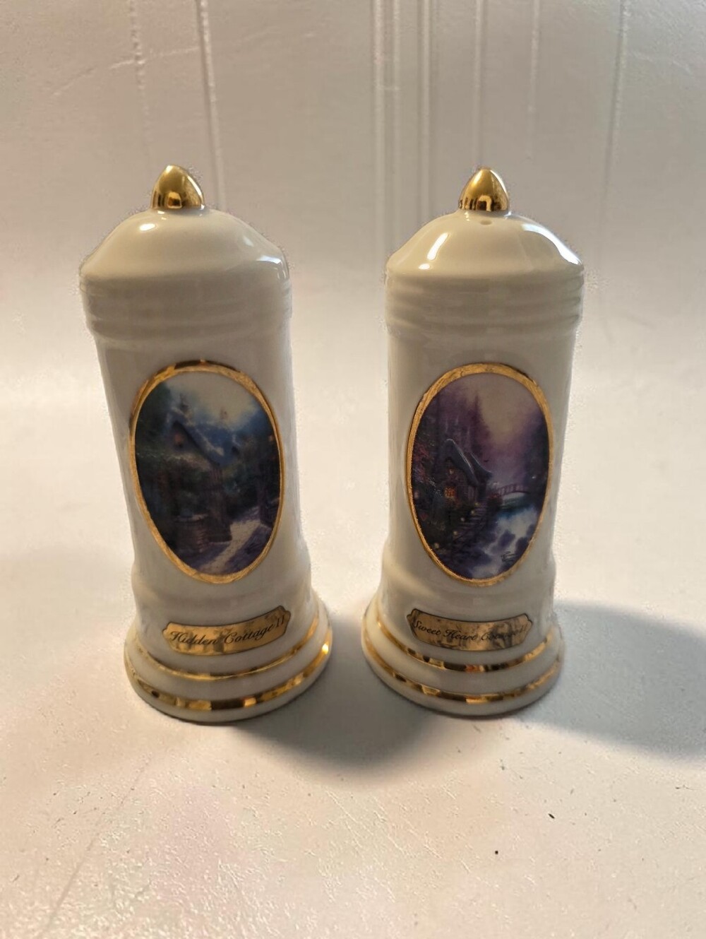 Vintage Thomas Kinkade Shakers Avon China